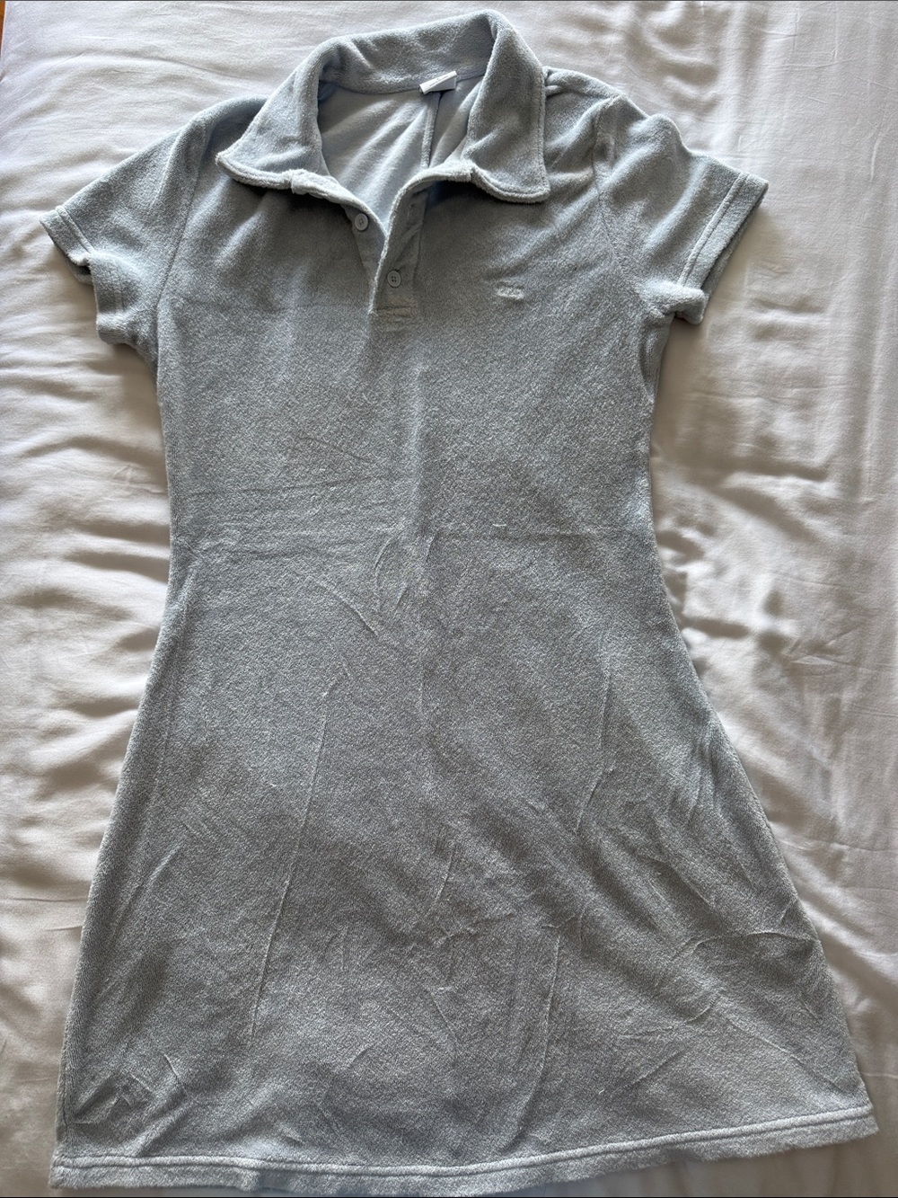 Aritzia Light Gray Polo Terry Mini Dress